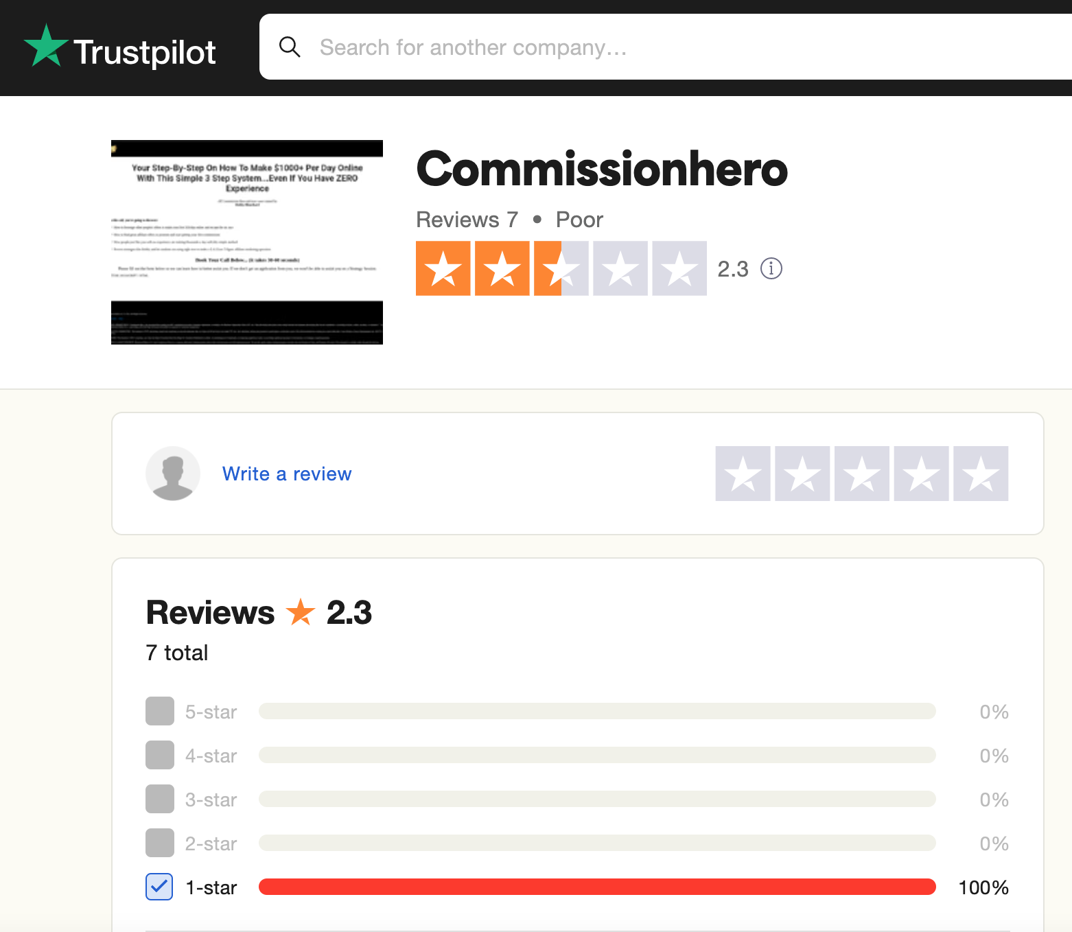 commission hero trustpilot